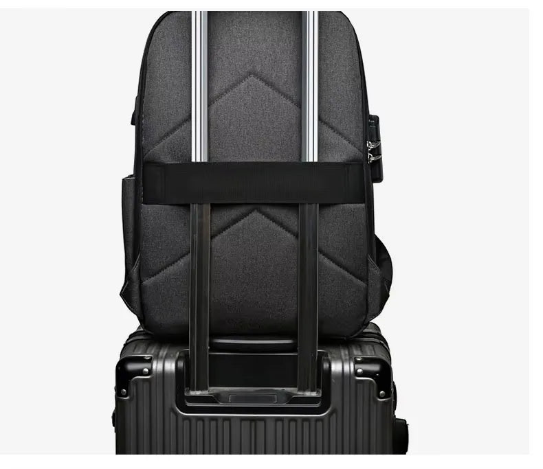 Hard Shell Laptop Backpack  Waterproof & USB Charging