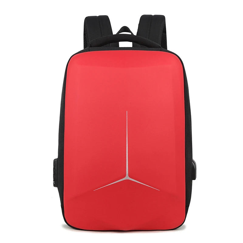 Hard Shell Anti-Theft Laptop Backpack — Waterproof & USB Charging