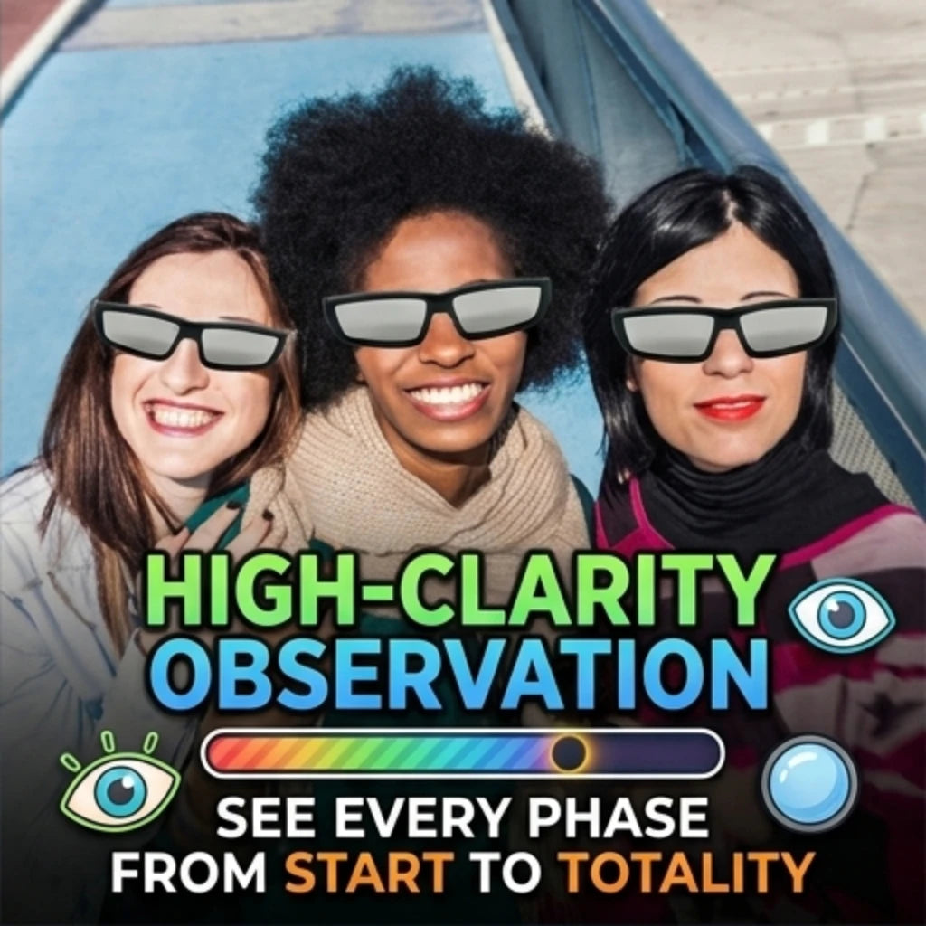 Solar Eclipse Glasses — ISO 12312-2:2015 Certified | Total Eclipse · 12 August 2026