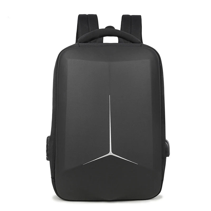 Hard Shell Anti-Theft Laptop Backpack — Waterproof & USB Charging