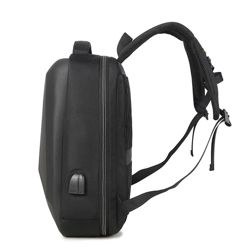 Hard Shell Anti-Theft Laptop Backpack — Waterproof & USB Charging
