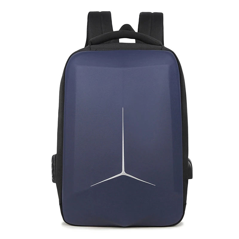 Hard Shell Anti-Theft Laptop Backpack — Waterproof & USB Charging
